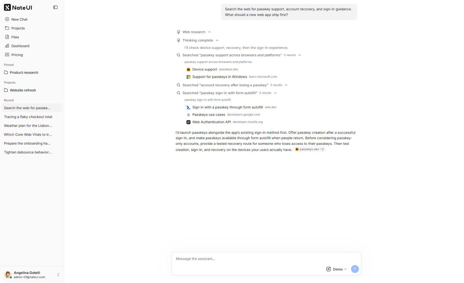 AI chat conversation