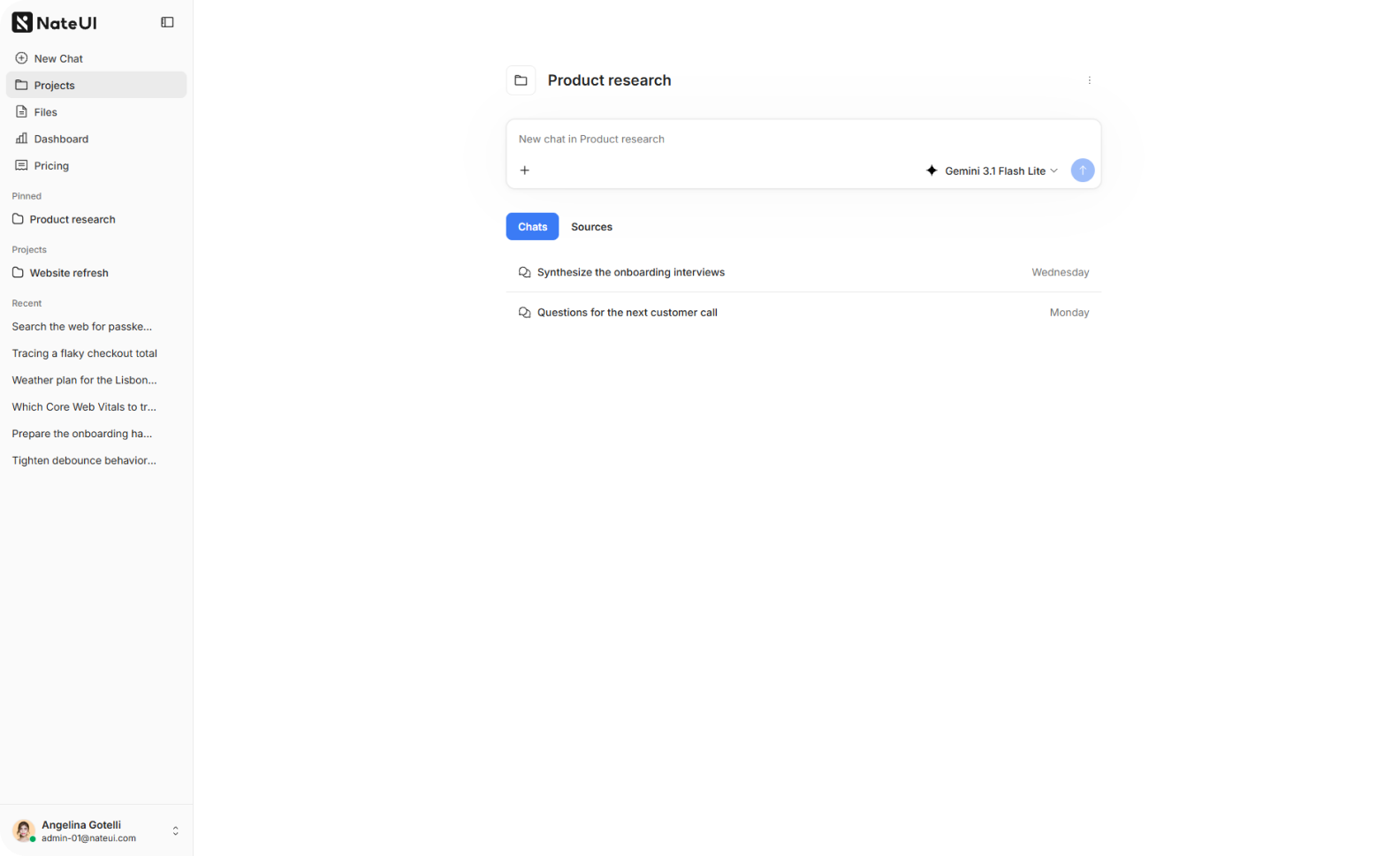 AI Chat project workspace